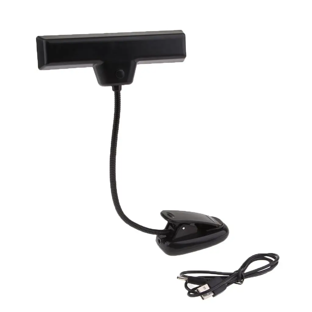 Rechargeable USB 10 LED Lamp for Piano Music Score Stand Book Reading Light