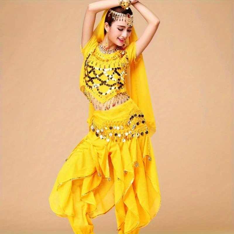 ハロウィンパフォーマンスベリーダンスセット新しいインドダンス衣装パフォーマンス衣装ステージ衣装