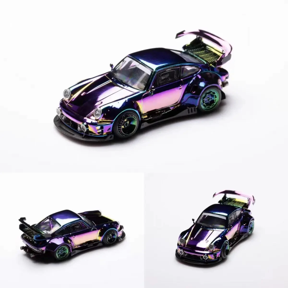 BoModel & DCM 1:64 RWB 964 993 Colorful Plating Alloy Car Model