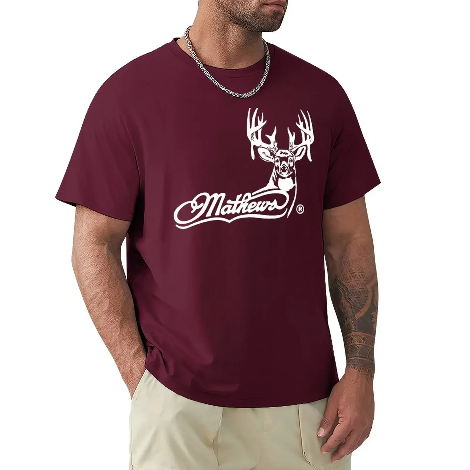 men clothing  harajuku  Mathews Archery Deer T-Shirt blacks korean fashion quick drying mens white t shirts