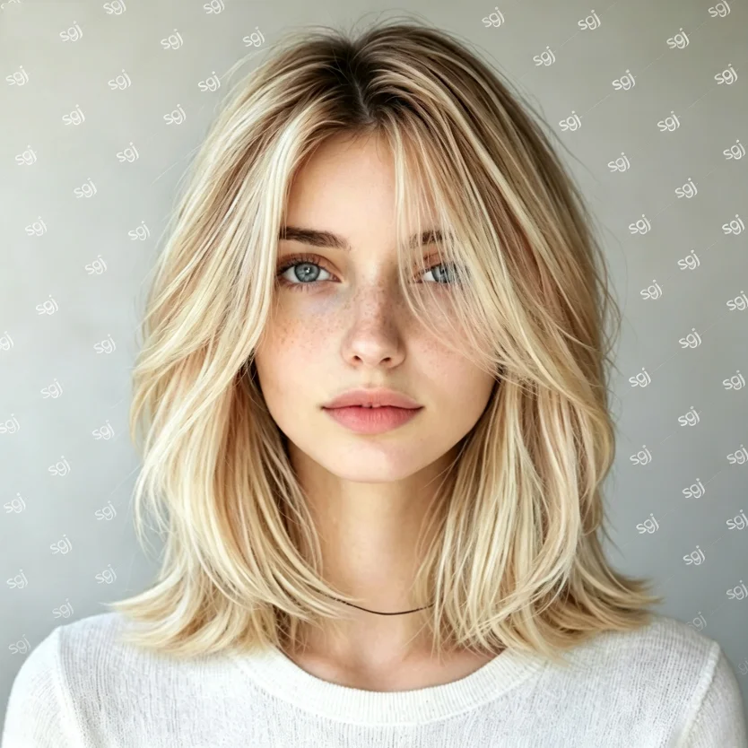 Glueless Fashion Highlight Blonde Soft Natural 18inch Wave 180 Density Deep HD lace front wig, suitable for women Heat Resistant
