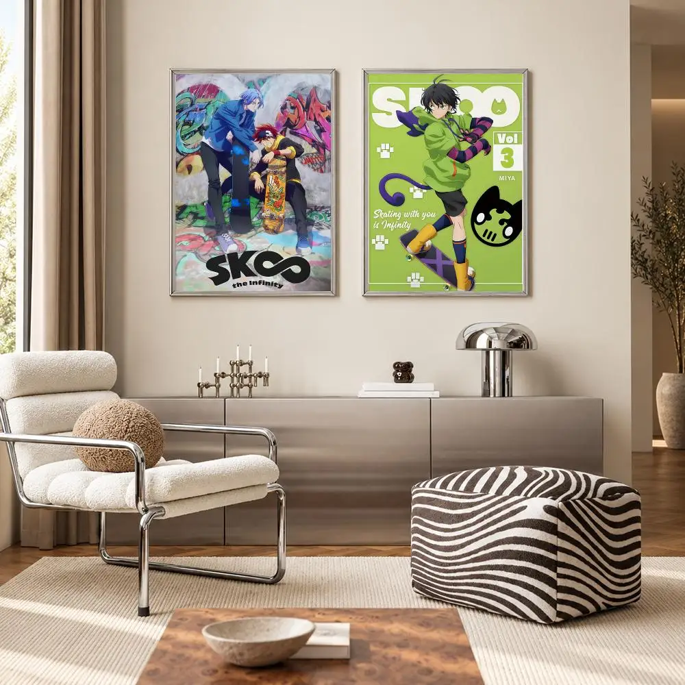 Stylish Sports Anime SK8 the Infinity Poster Self‑Adhesive Waterproof PP Poster Coffee Bar Wall Art Home Decor