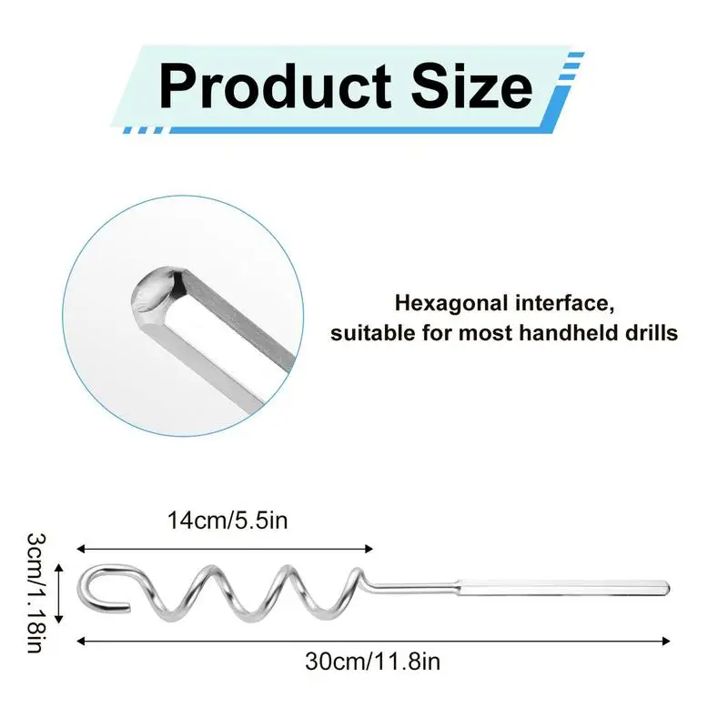 30/40 سنتيمتر الفولاذ المقاوم للصدأ الجوز زبدة خلاط النمام مجموعة زبدة خلاط صلصة أدوات المطبخ المنزلية دليل خلط أدوات مطبخ #6