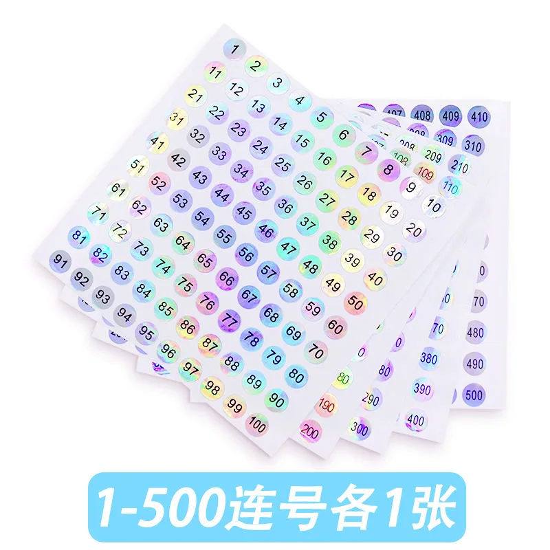 Nail Polish Laser Number Sticker Label Color Gel Varnish Glue Bottle Lipstick Nails Tips Display Mark Numbering Manicure Tool