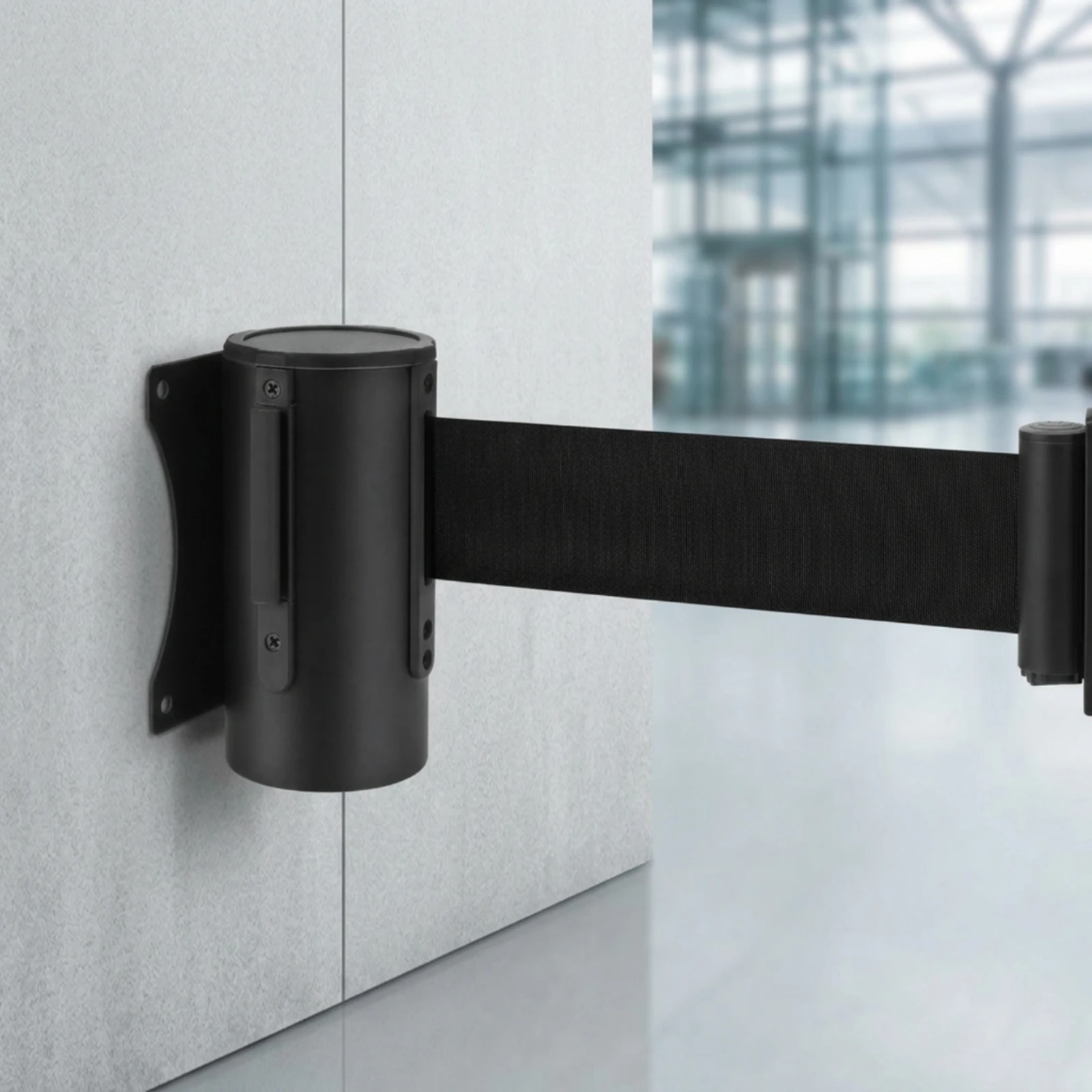 Wall-Mounted Belt Barrier Compact Retractable Belt Barrier with Wall Receiver Queue Line Divider Easy to Use Flexible