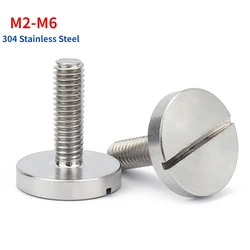 M2.5 M3 M4 M5 M6 Flat Big Round Slotted Head Screw Thread Grooving Bolt 304 Stainless Steel