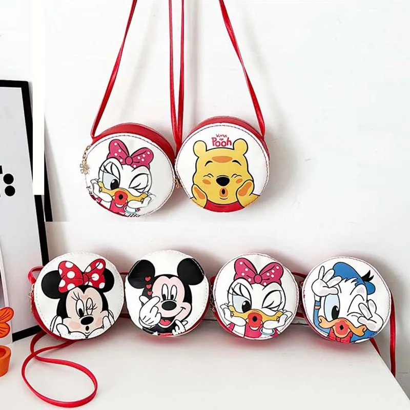 קריקטורה ילדים בנות פו תיק כתף דוב חמוד שליח ילדים מפתחות מטבע ארנק תיק נסיכה מיני תיק