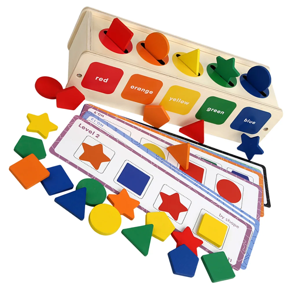 Classificazione Scatola di apprendimento Sviluppo Disco in legno Giocattoli Bambini per bambini di 2 anni Puzzle da tavolo per bambini