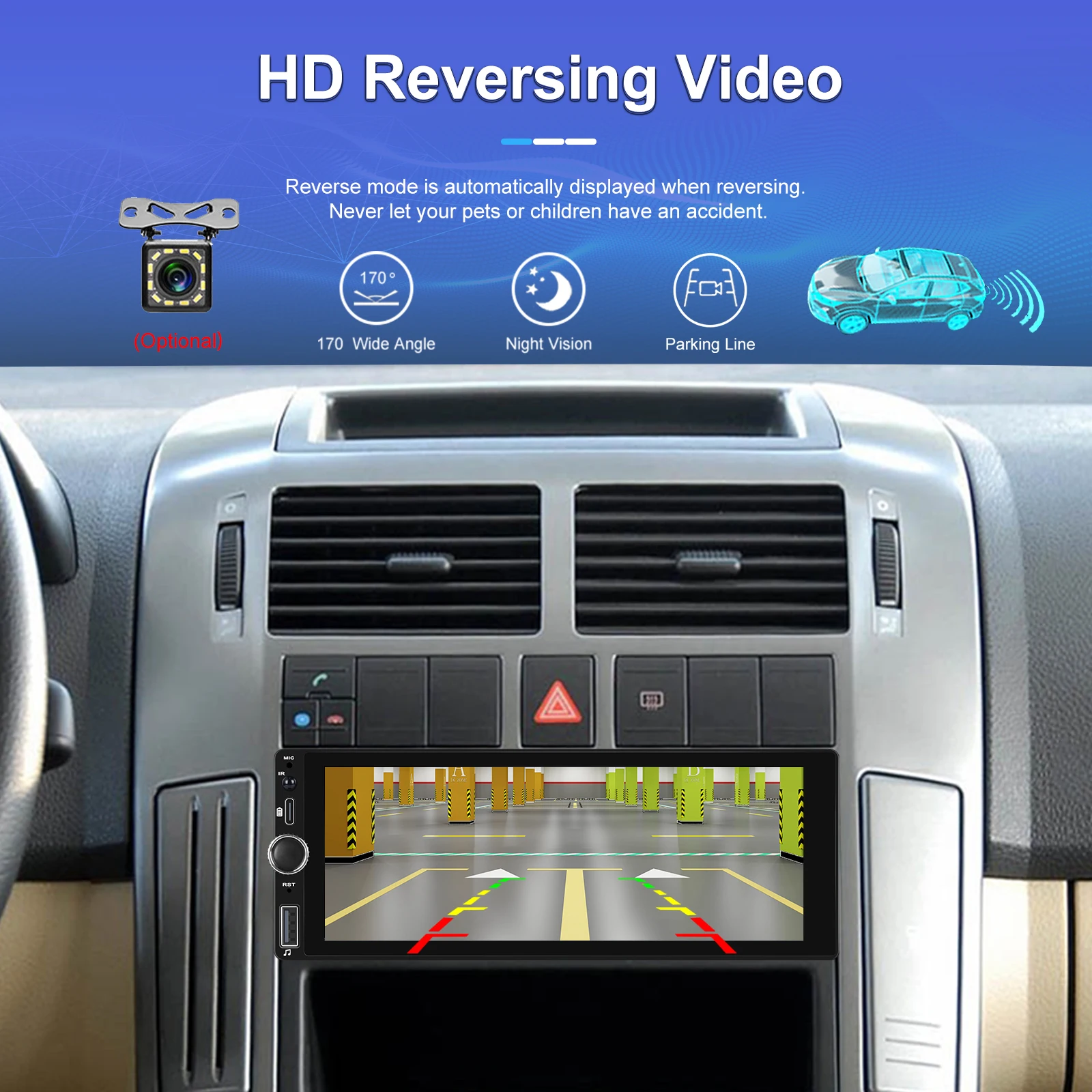 Podofo أندرويد 6.86 ''1Din راديو السيارة ستيريو Carplay أندرويد السيارات IPS شاشة الوسائط المتعددة مشغل فيديو BT USB RDS AUX مرآة الارتباط #4