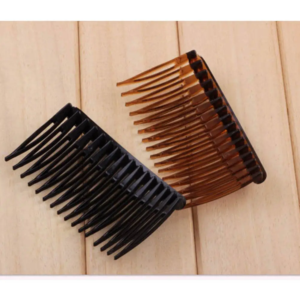 2Pcs Plastic Hair Comb 16 Tooth Elegant Styling Headdress for Bride Wedding Engagement Pageant Party Lightweight Women