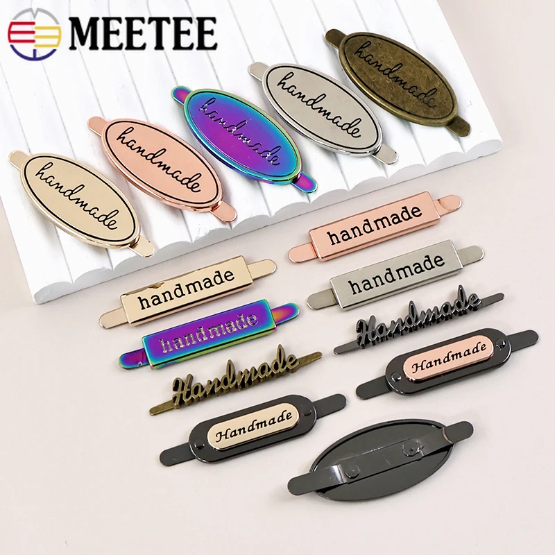 

10/20Pcs Bag Metal Decorative Label Buckles Handmade Letter Labels for Purse Shoes Tag Clasp DIY Hardware Crafts Accessories