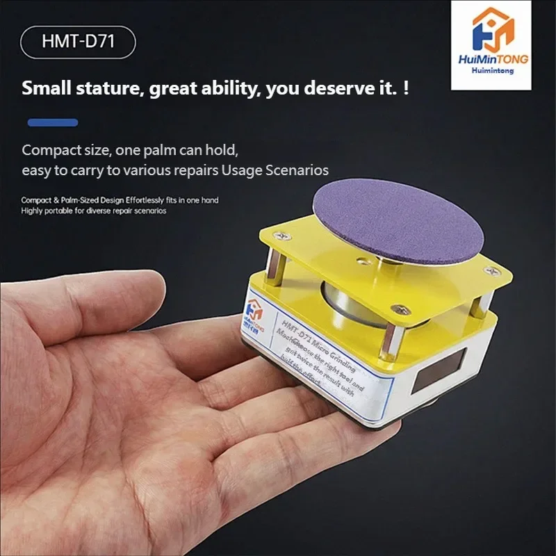 

HMT-D71 Mini Micro Grinding Machine, 10000RPM 4 Speed Gear Adjustable USB Charging Grinder for Tweezers Metal Tip Head Polishing