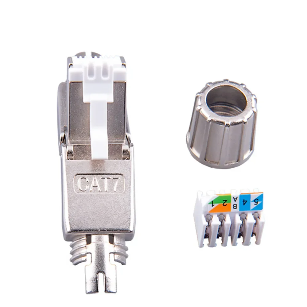 Cat6A Cat7 Network RJ45 Connector Networking UTP With PCB 23-26AWG Crimping Adapter Cat6 Cat.6A Cat7 Ethernet Cable Jacks