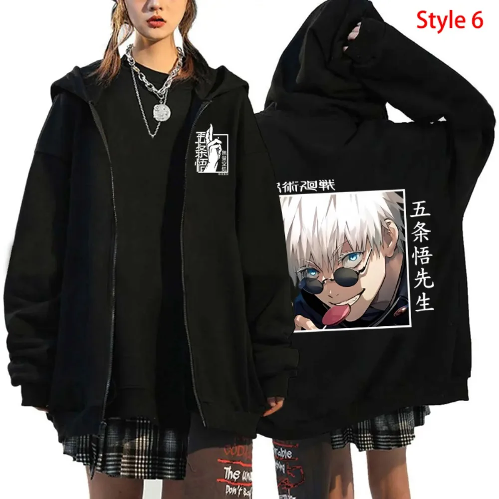 

New Autumn Zip Up Jacket Anime Printing Zippered Hoodie Streetwear Men Women Sweatshirts Harajuku Unisex Casual Clothing