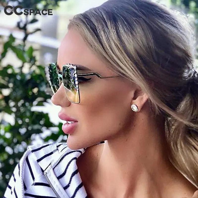 46340 Luxury Brand Sunglasses Pearl Decoration Women Fashion Shades Uv400 Lady\'s Vintage Glasses
