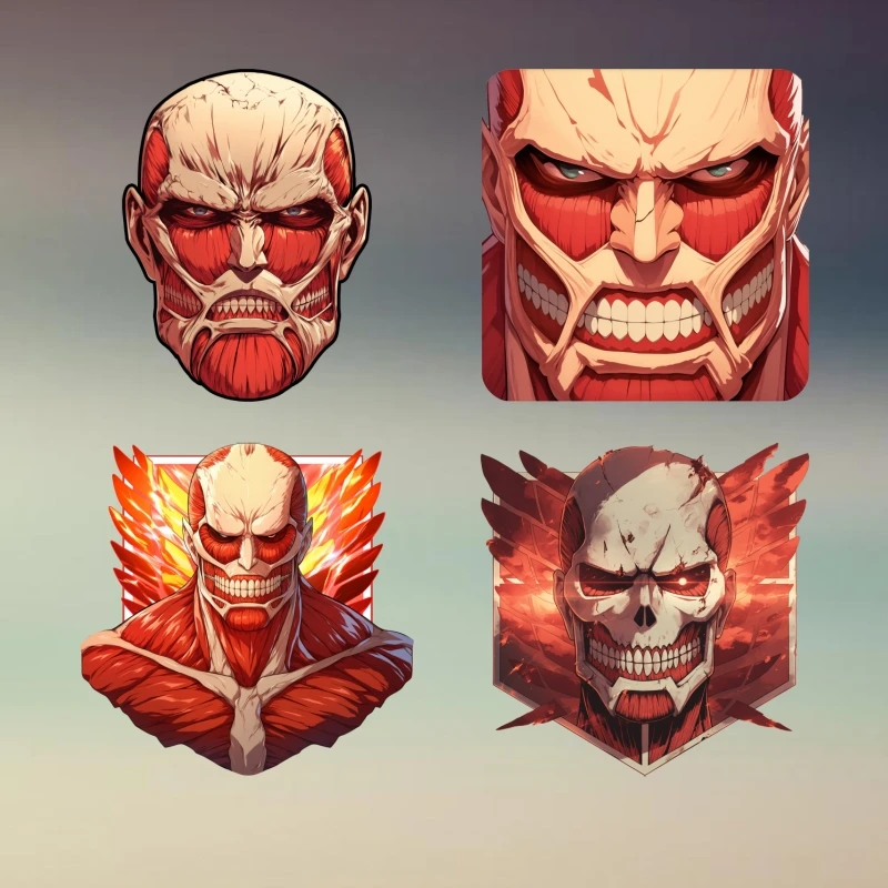 Car Stickers Attack On Colossal Titan AOT Anime Crystal UV Transfer Decals For Window Trunk Laptop iPhone Auto Tuning