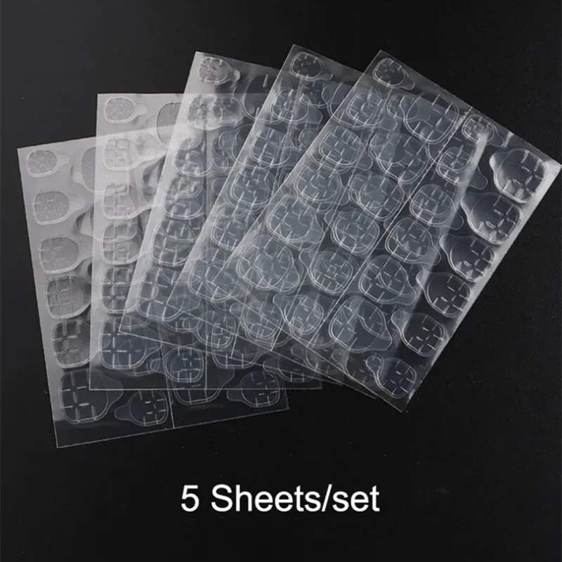 5 Sheets 120pcs Double Sided Adhesive Glue Sticker Sticky Tape Nail Glue For Fake Designs False Nails Art Tips Acrylic Manicure image 6