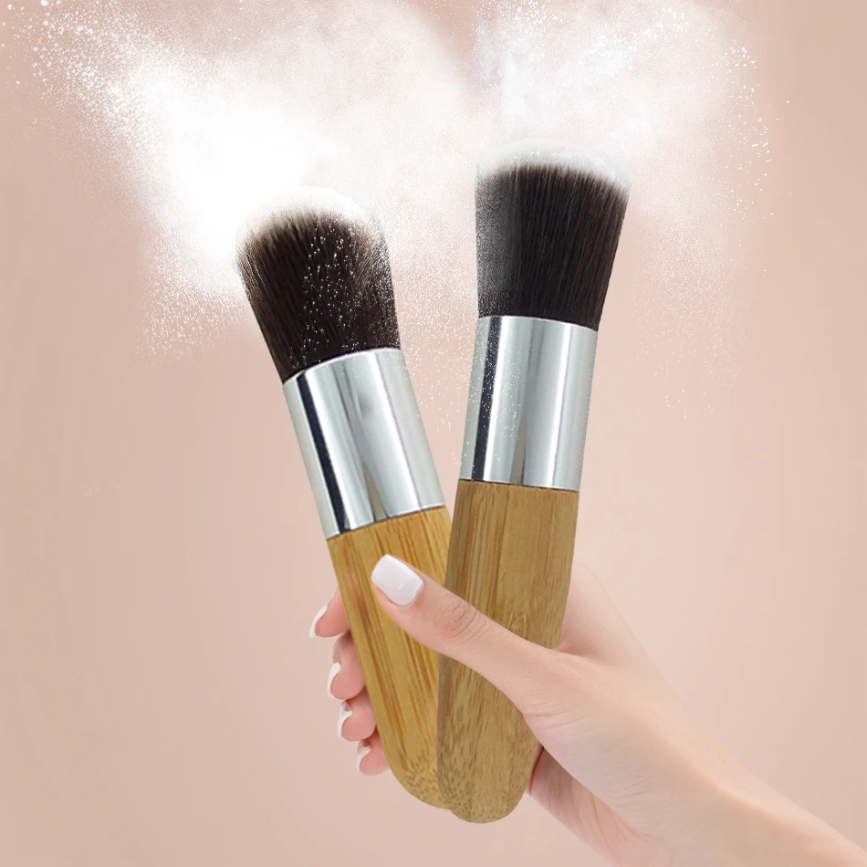 كريم أساس سائل TLM 30 مل، مقاوم للماء، مرطب يدوم طويلاً، مكياج للوجه، إسفنجة تجميل، فرشاة مكياج #4