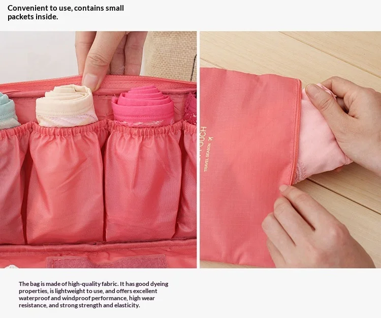 Reise-Unterwäsche-Organizer für Damen, Große Tragbare Aufbewahrungstasche für Zuhause mit Griffen – Detail 18