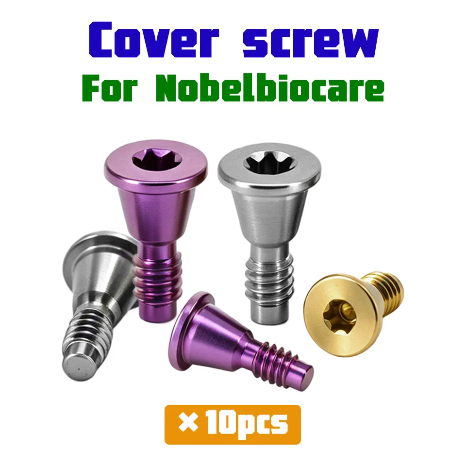 Cover Screw For Nobel Biocare 10pcs Titanium Healing Abutment Components Dental Clinic Surgical Lab Supplies Restorative Parts