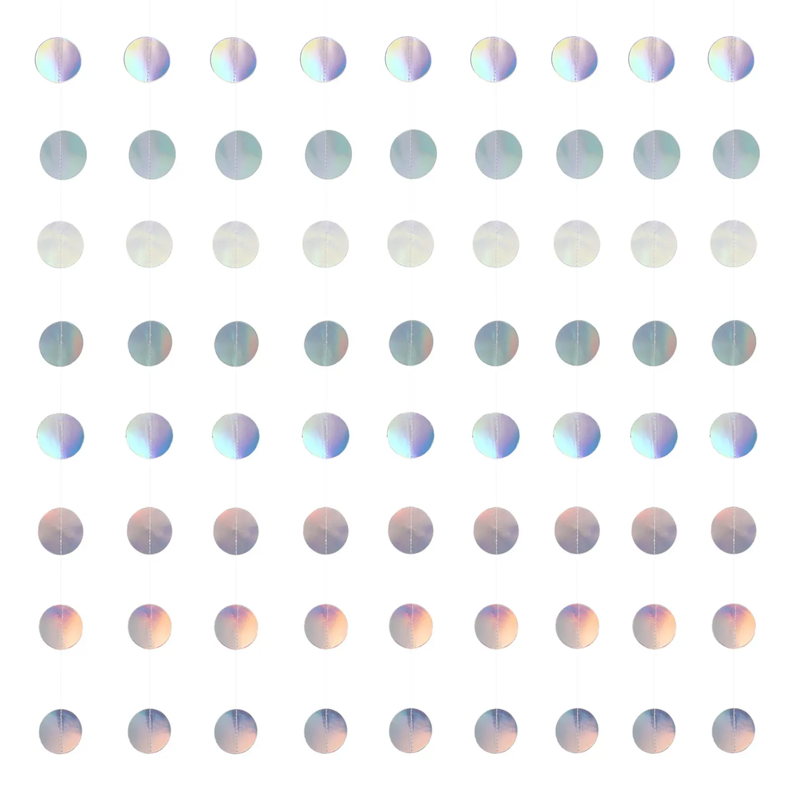 

5Pcs Iridescent Circle Dot Garland Hanging Party Supplies 4m Glitter Streamers Birthday Wedding Disco Decoration