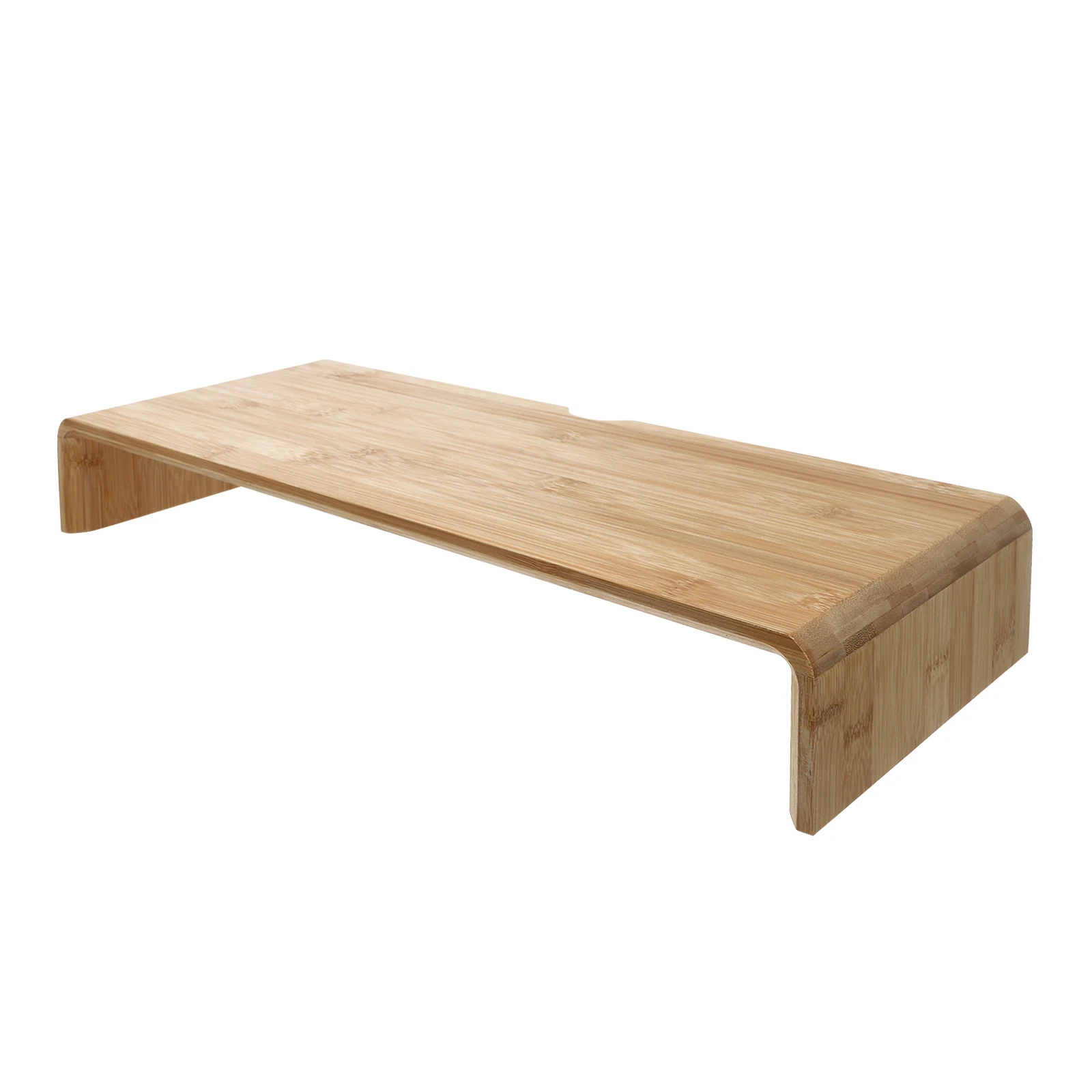 

Monitor Stand Laptop Riser Computer Screen Elevator Bamboo Wood Storage Shelf Desk Organizer Home Office School Use Space Saver