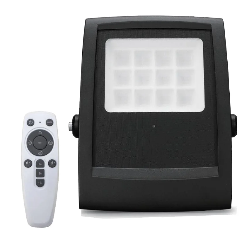 LifePO4 100W Solar LED Flood Light Outdoor Black Housing with Remote Control Aluminum Lamp Body Rohs Certified