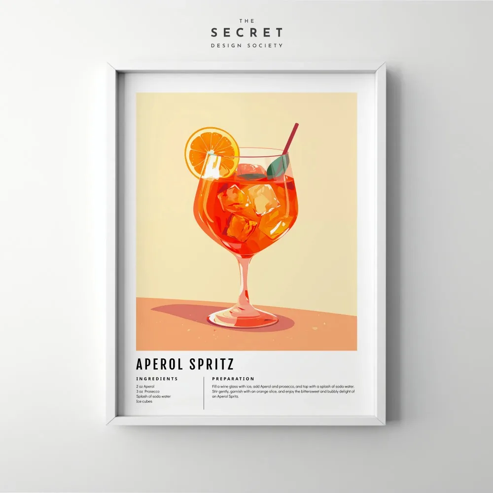 Klassische Margarita Alkohol Hugo Spritz Aperol Bar Warenkorb Poster Druck Wand Kunst Bilder Leinwand Malerei Wohnzimmer Wohnkultur