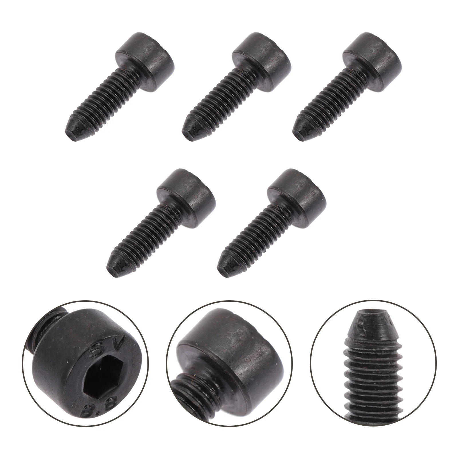 

5 Pcs Bridge Acoustic Guitar String Fixing Screws Electric Accessories Bass Hexagonal
