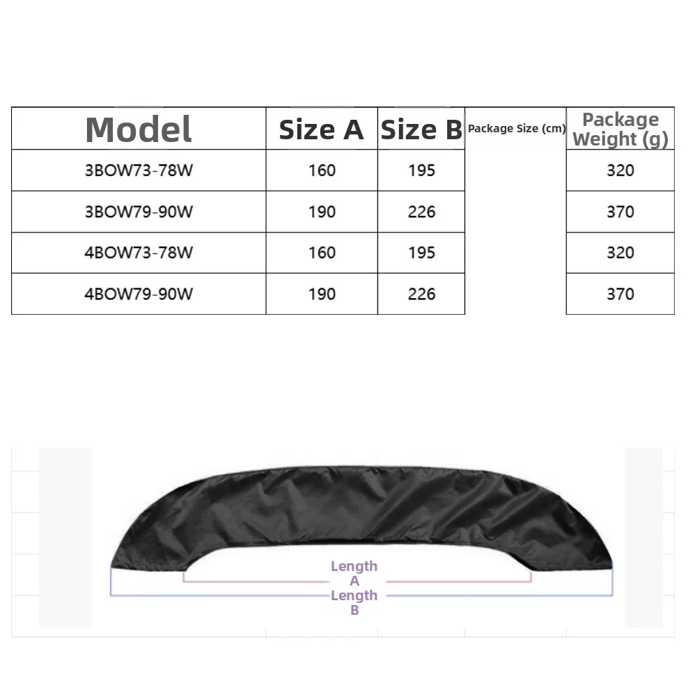600D 3/4 Bow For Bimini Top Boot Cover No Frame Yacht Boat Cover With Zipper Anti UV Dustproof Cover For Marine