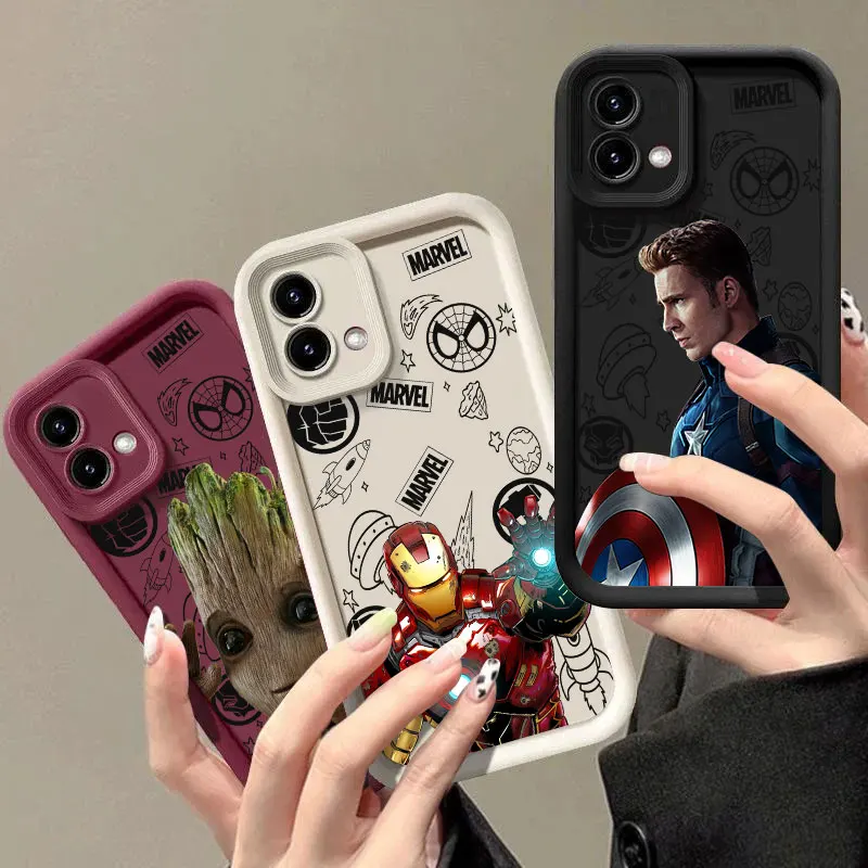 

Marvel Ironman Captain America Phone Case for Motorola Edge 70 60 Fusion 50 Pro 40 Neo G06 G56 G86 G85 G84 G75 G53 G52 G30 Cover
