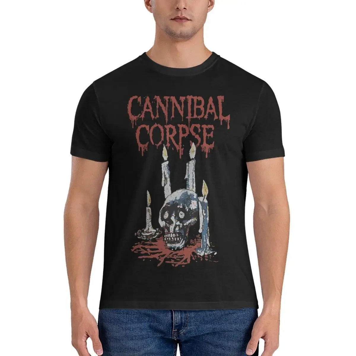 Ritual Candles Men's T Shirts Cannibal Corpse Novelty Tees Short Sleeve O Neck T-Shirt Cotton Summer Tops