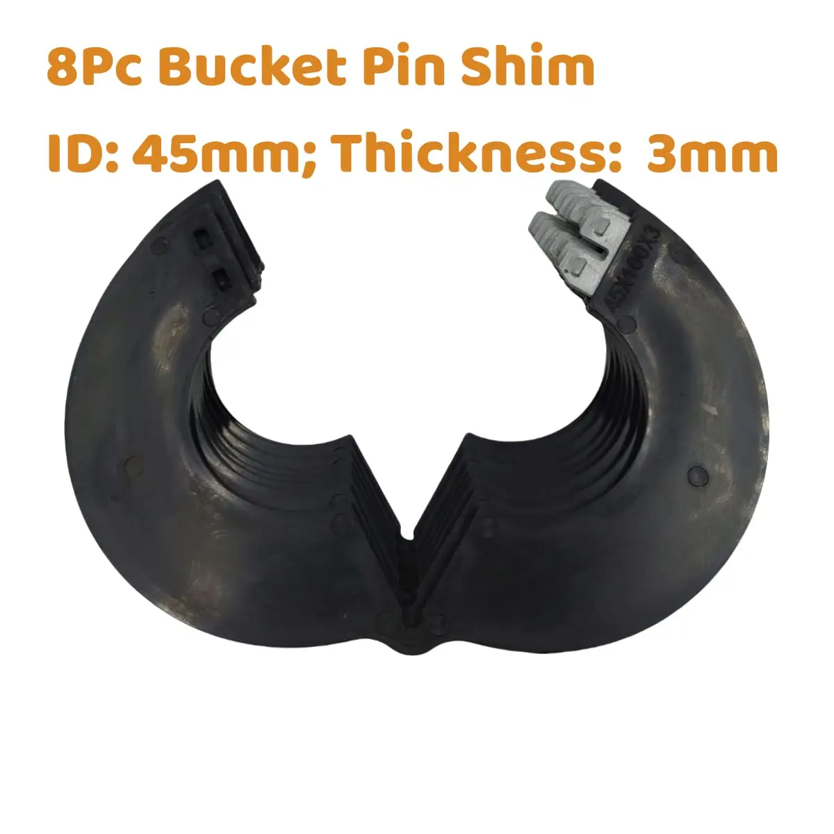 

8pcs For Excavaotor Mini Excavator Loader Skid Steer 45mm Excavator Bucket Pin Shim Kit Thickness 3mm Detachable Excavator Parts