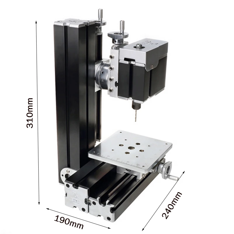 ZHRUI 60W All-metal Mini lathe 5-axis rotary drilling lathe for soft material