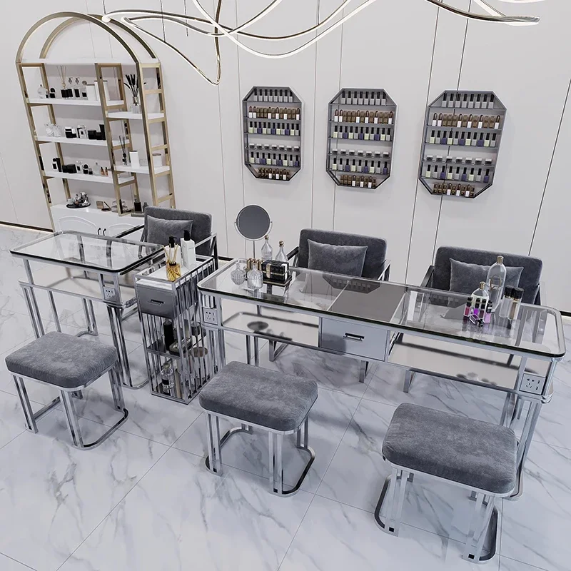 Professional Aesthetic Table Nail Salon Equipment Furniture Chair Makeup Decoration Trend Coffee Manicure Tafel Tables Manicure