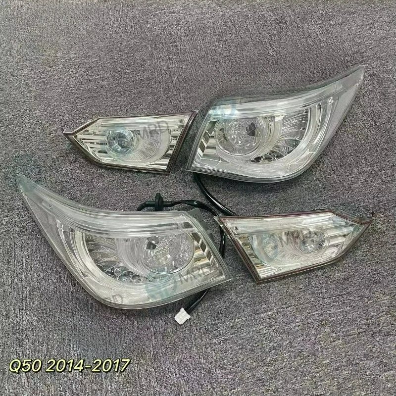 

LED TAIL Light for INFINITI Q50 2014-2017 White Housing Clear Housing Q50 2014 Tail Light