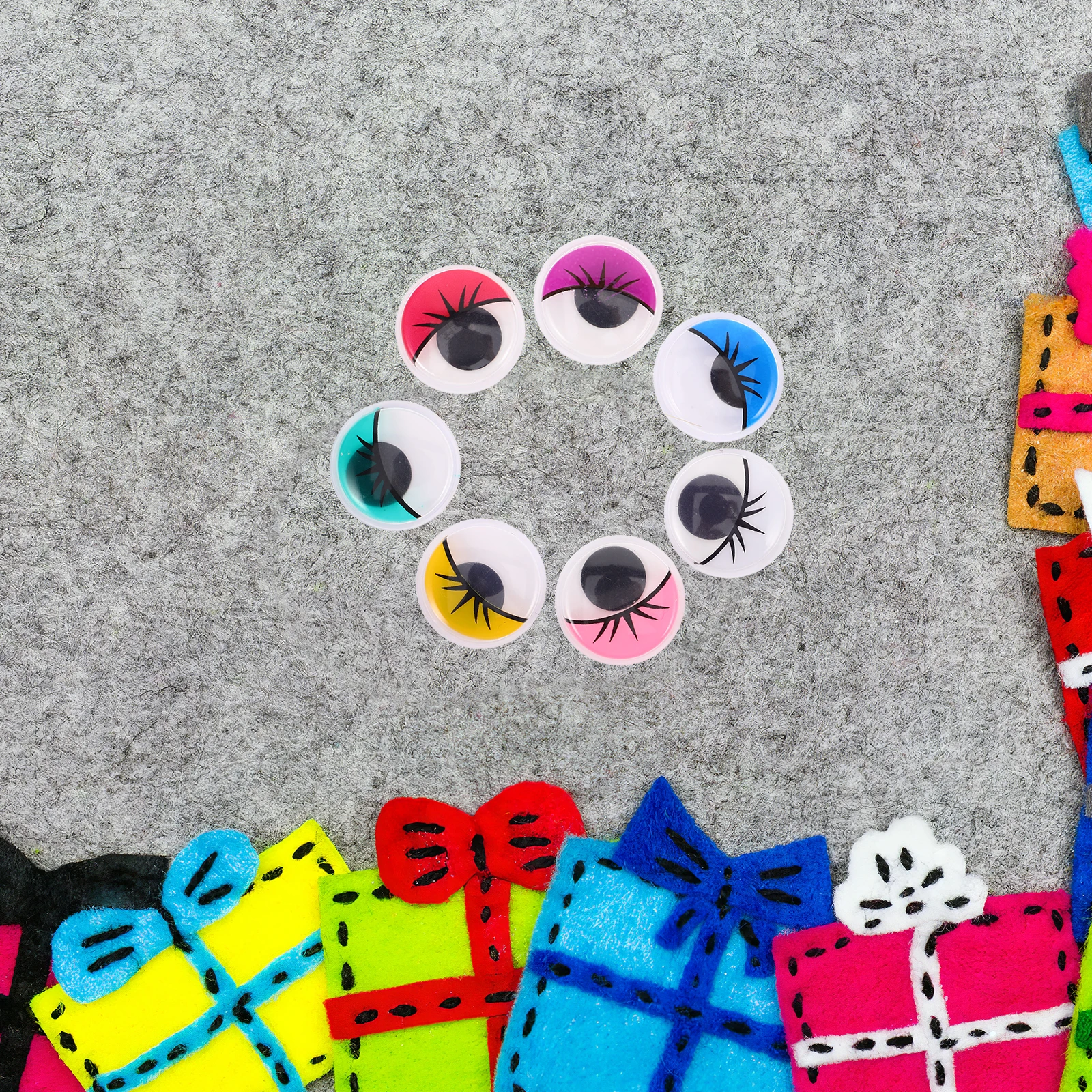 

50 Pcs Material Bag Cosplay Eyes Crafts Stickers for Scrapbook Eyelash Balls Manual Colored Extensions