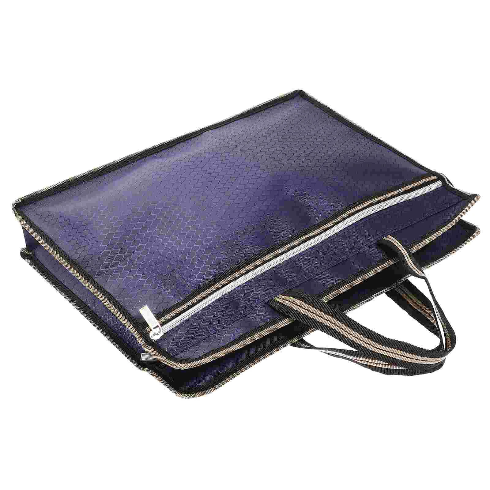 File Package Handheld Zipper Designed Folder Tote Pouch Bag Documents Bags Storage with for Holder Office