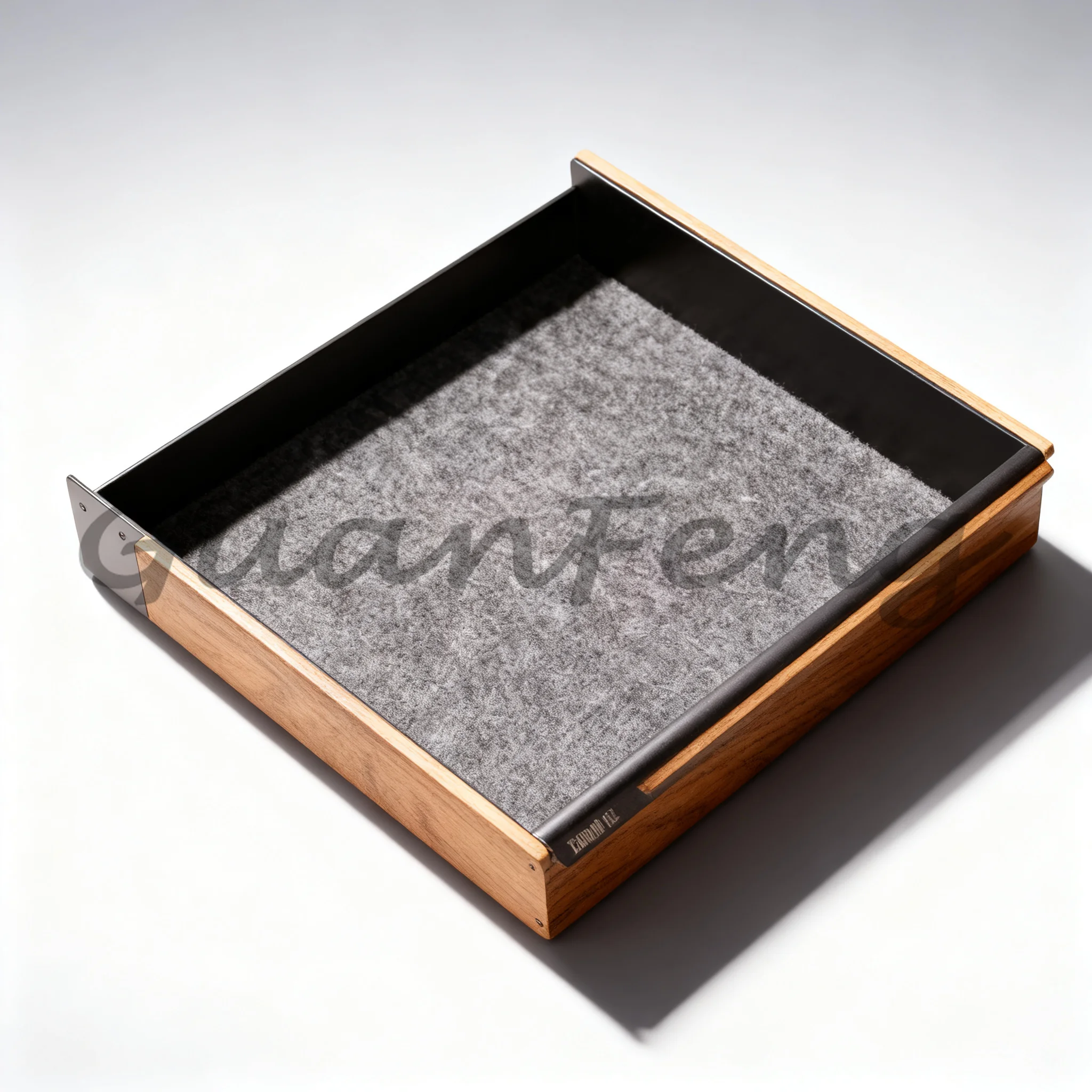 Solid Wood & Metal Display Tray, Height Increasing Bracket Accessories, Office Drawer Storage Tray Organizer