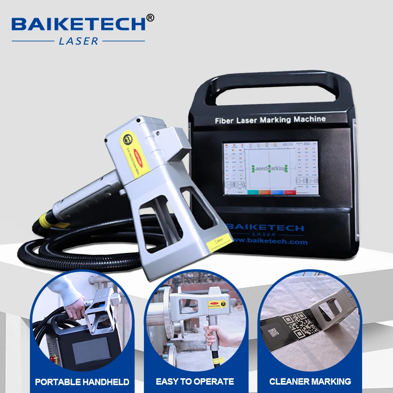 New TH-400S 50W MAX Handheld Portable Fiber Laser Marking Engraving Machine for Metal Stainless Steel Copper Aluminum