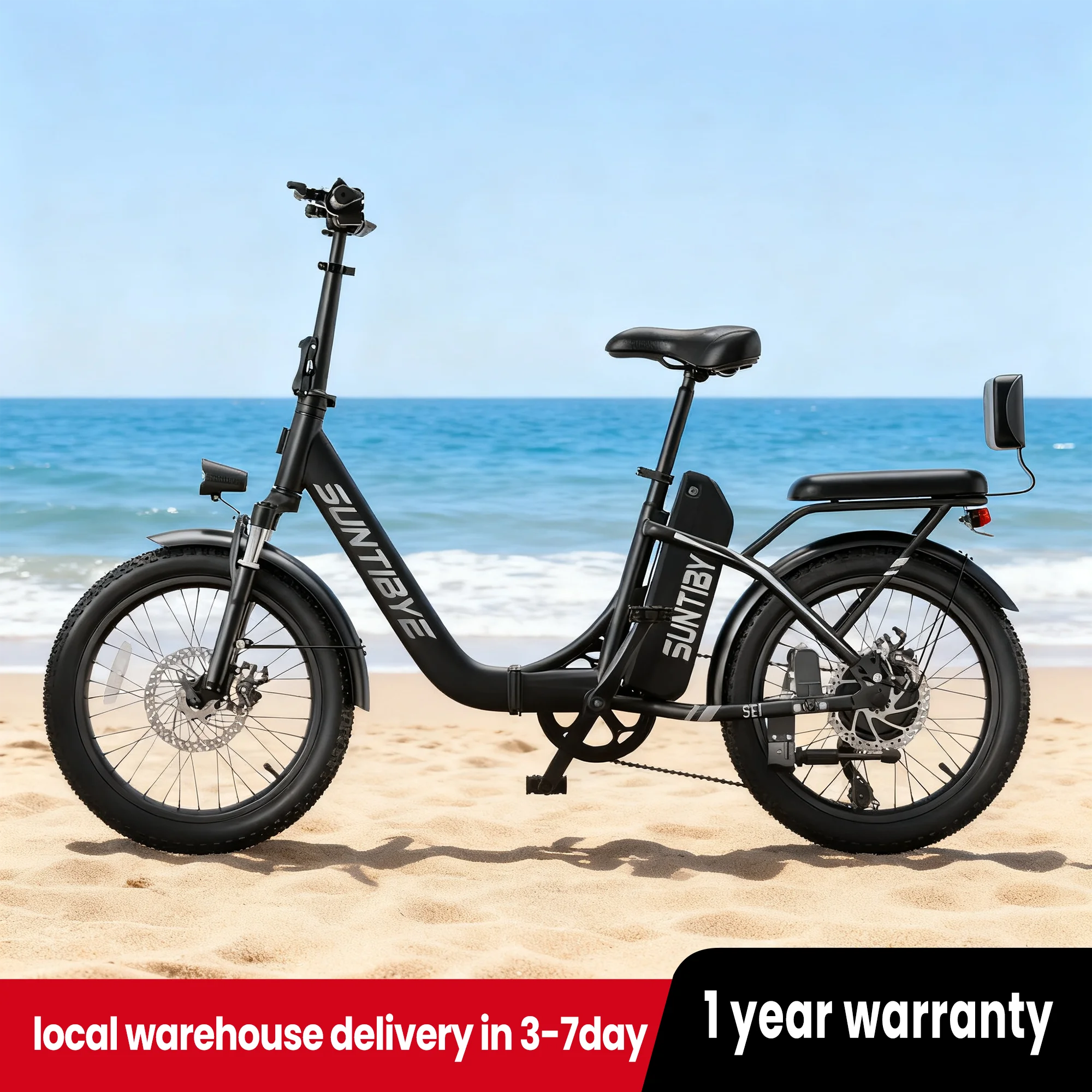 

Электровелосипед SANTIBYE складной, 1000 Вт, 48 В/15 Ач, для взрослых, максимальная скорость 45 км/ч, с низкой рамой, 20-дюймовые широкие шины, для поездок на работу