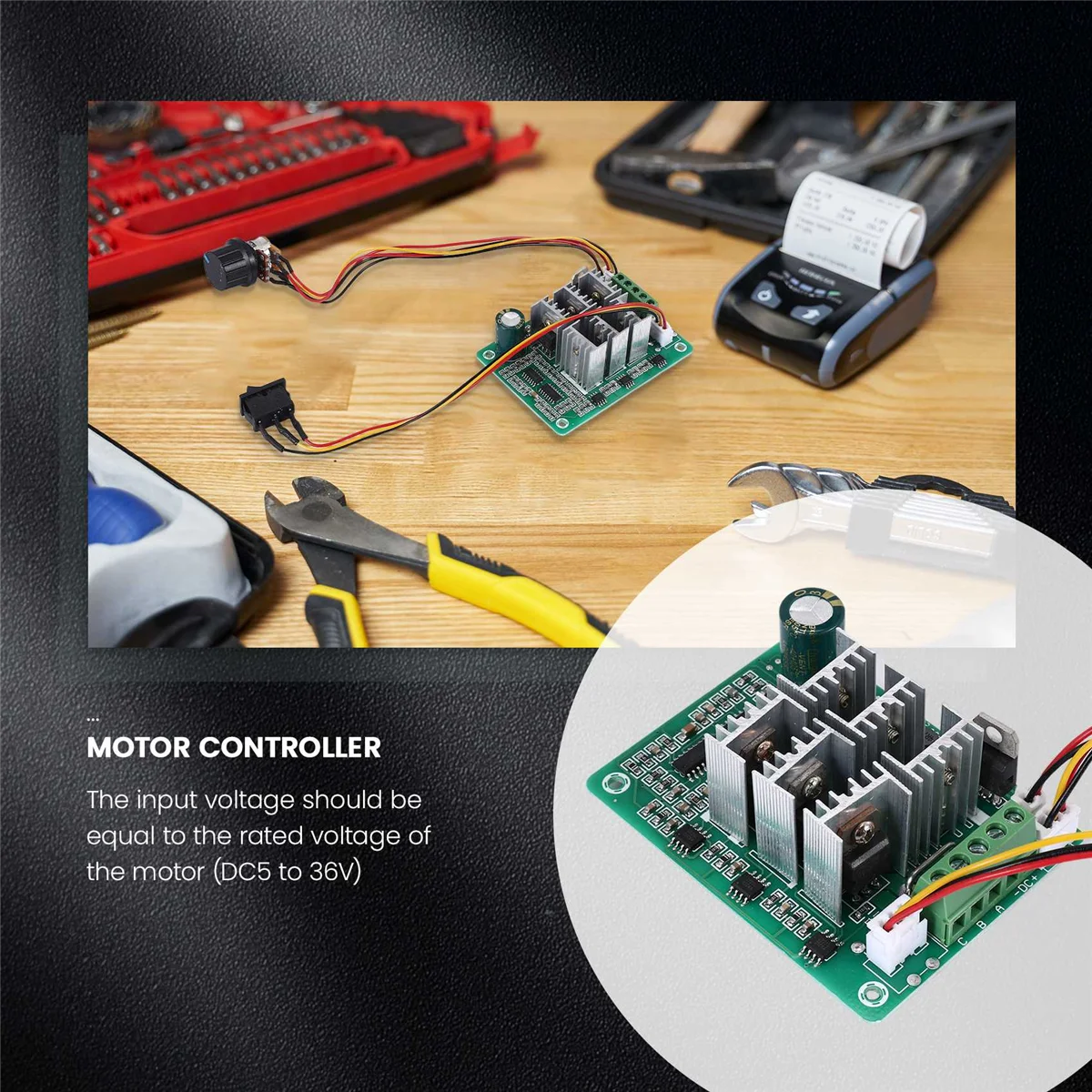 BLDC Three Phase Brushless Sensorless Motor Controller BL01 15A Violent Fan Modulation DC5V6V9V12V36V Forward and Reverse