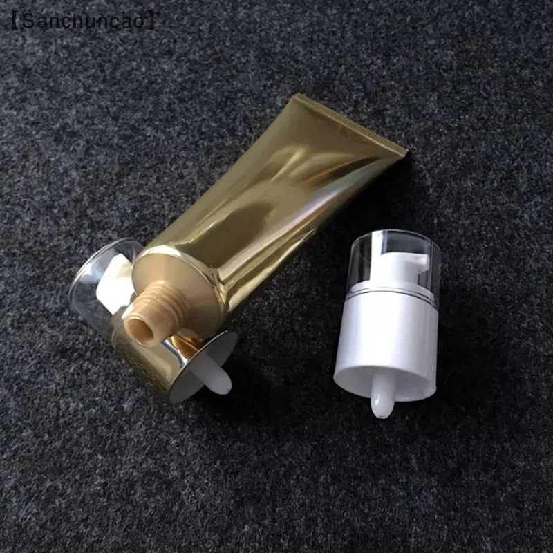 1 szt. złoto srebro puste plastikowe miękkie tubki do wielokrotnego napełniania butelka do wyciskania pojemnik kosmetyczny do czyszczenia twarzy balsam do kremu do rąk