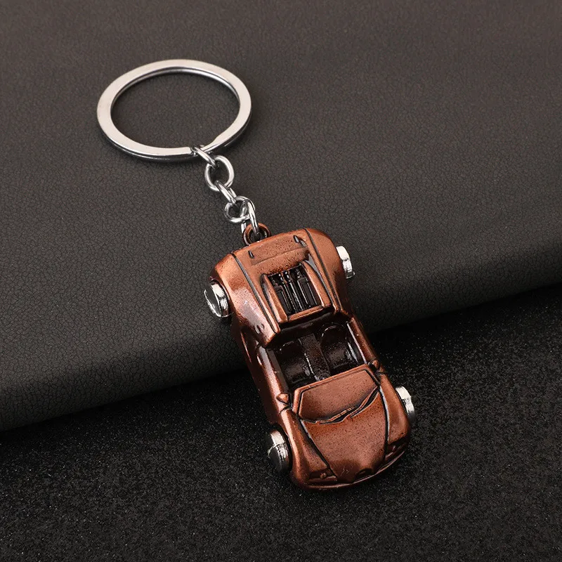 Trending Convertible Muscle Sports Car Keychain 2023 Cute Trend School Bag Car Key Pendant Couple New Trinket Gift Keyring