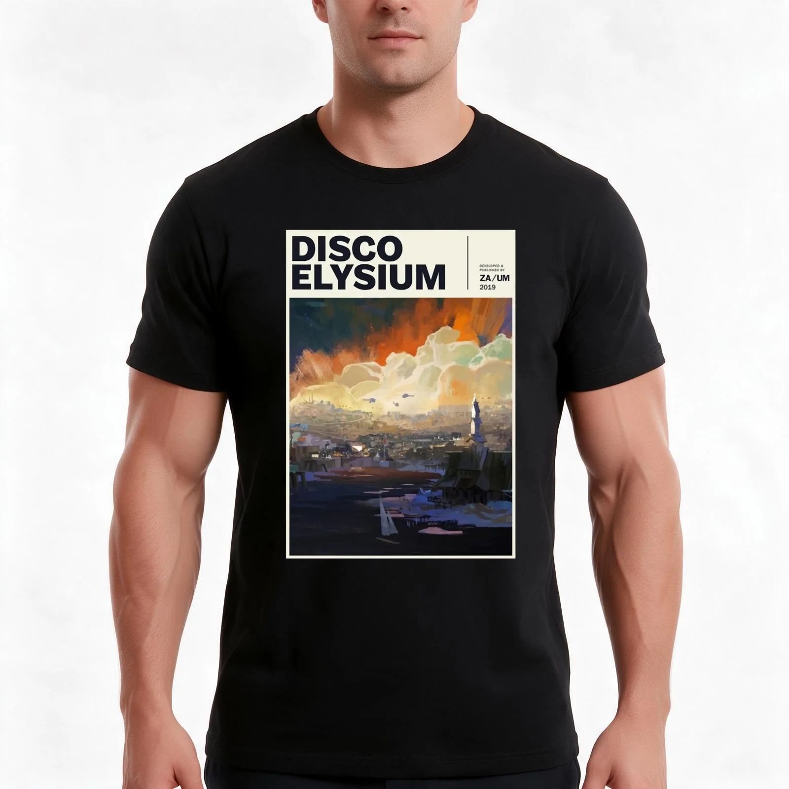 Funny Gifts For Disco Video Games Elysium Gifts For Fan T-Shirt, Summer Casual Cotton Tee, Oversized Streetwear Tops