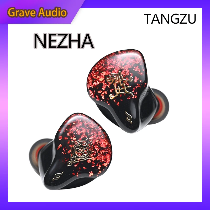 TANGZU NEZHA Earphones Monitor Earbuds 6BA + 1 PZT Hybrid Driver DJ Headphones Sport IEMs With replaceable plug 3.5/4.4mm