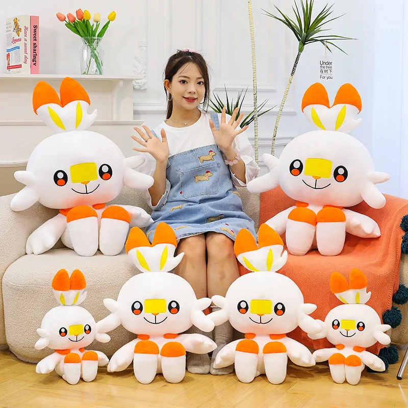 ตุ๊กตาโปเกมอนสโครบันนี่ ขนาด 90 ซม. น่ารัก สไตล์อนิเมะ เอ็มโบอา ตุ๊กตาผ้าขนาดใหญ่ ของขวัญวันเกิด/คริสต์มาสสำหรับเด็ก นุ่มนิ่ม น่ากอด