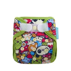 HappyFlute 0-6KG Fashion Print Newborn Tiny Diaper Cover Washable Baby Cover Adjustable Nappy Reusable Cloth Diapers Available