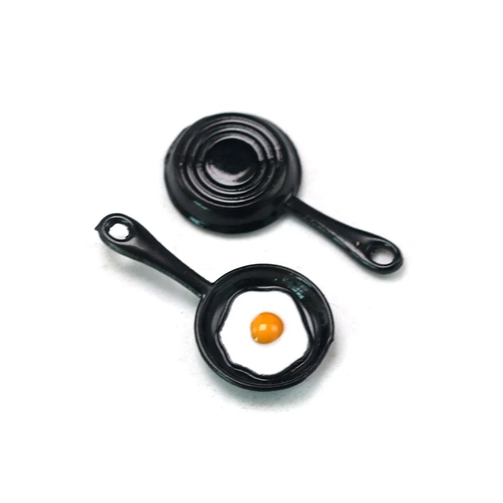 

10pcs Alloy Frying Pan Earring Pendants Charms Jewelry Making Accessories Necklace Diy Craft Keychain Decor Black