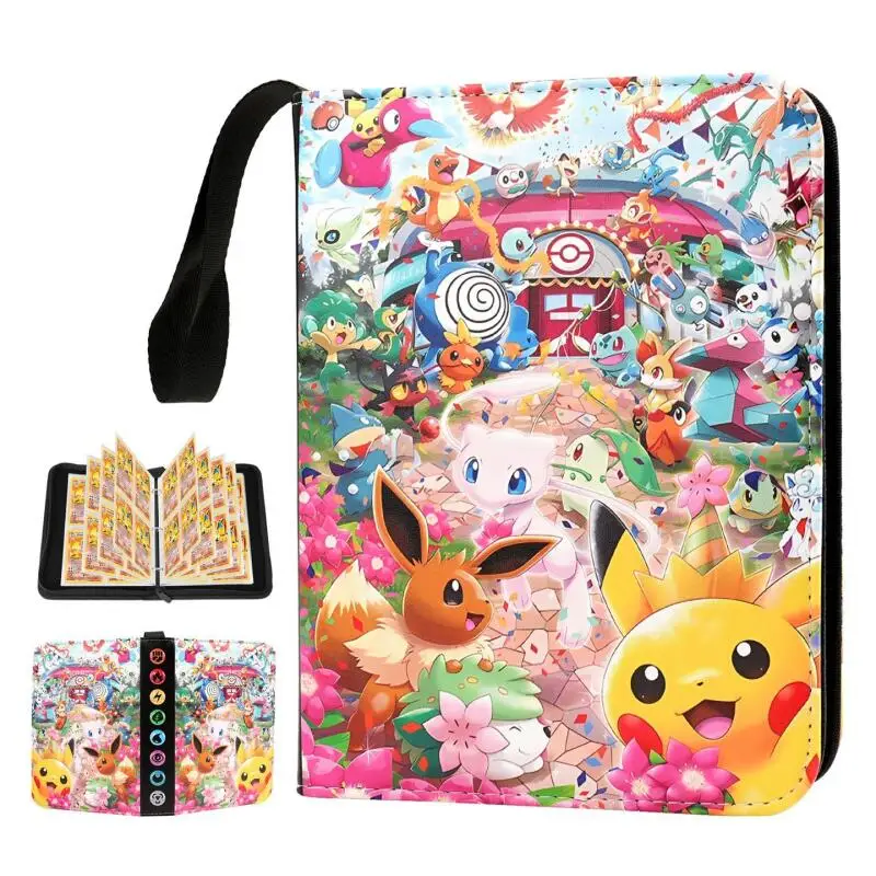 Diy Pokemon Kaart Album Pikachu Eevee Squirtle Charmander Kaart Boek Collectie Album Anime Collectie Actie Speelgoed Figuren Gift